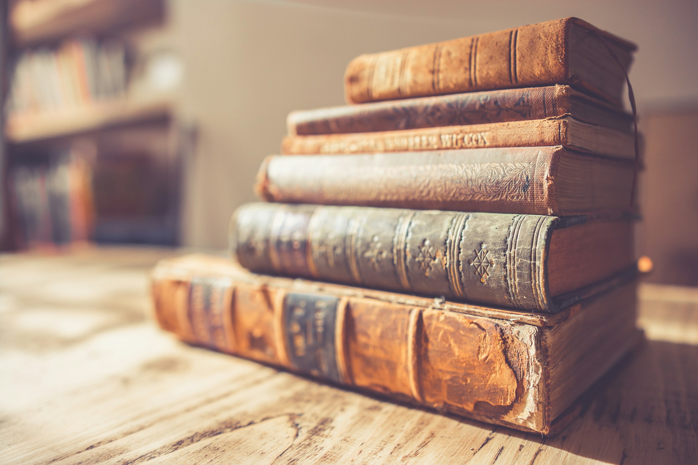 A lawyer's study lined with law books